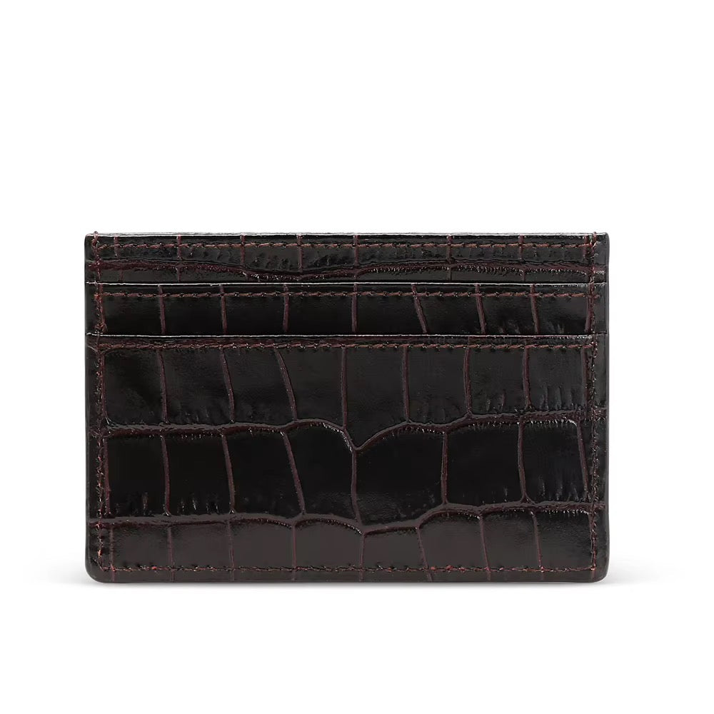 Cardholder Wallet (Recycled Genuine Leather) - Espresso